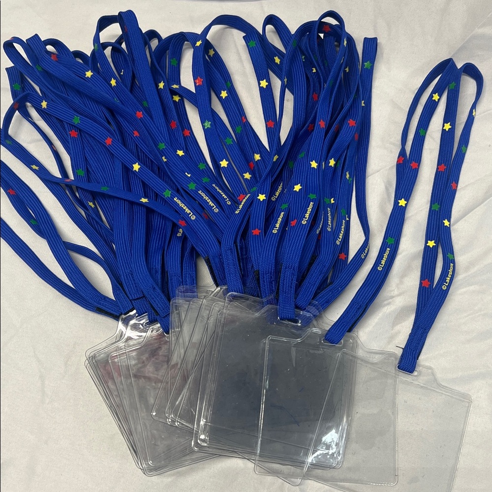Lakeshore Learning Safety Name Tags Lanyards Badges with Star Accents
